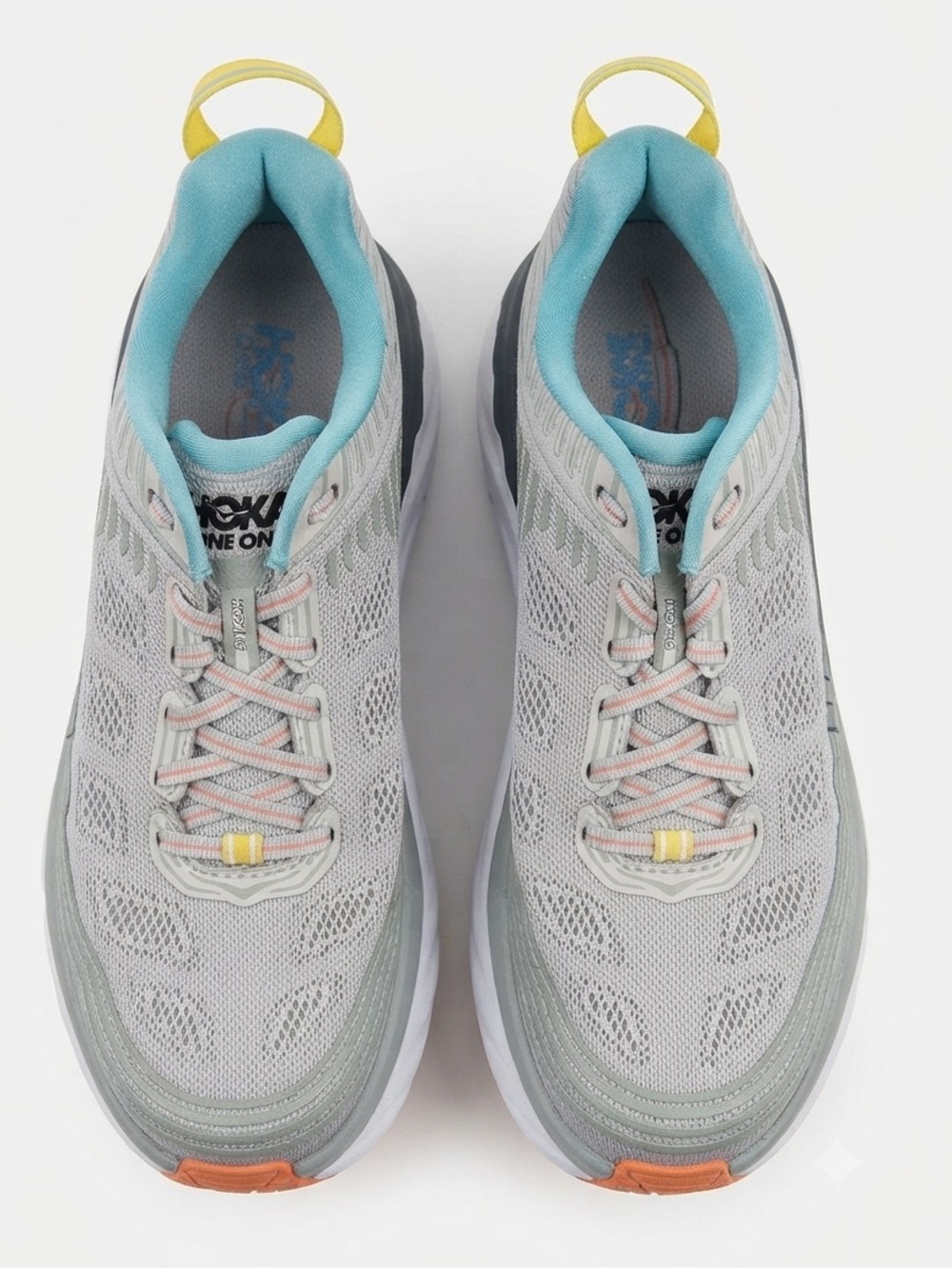 Hoka One One Bondi 6 Women’s size 9 Running shoes in gray and blue colorway - Picture 3 of 6
